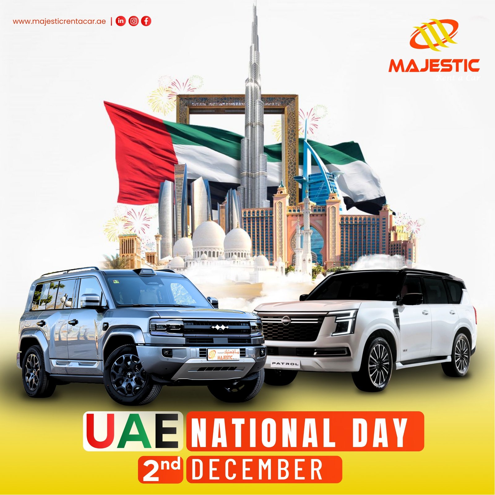 Majestic Rent a Car Unveils an Exclusive, Inspiring Offer for UAE National Day